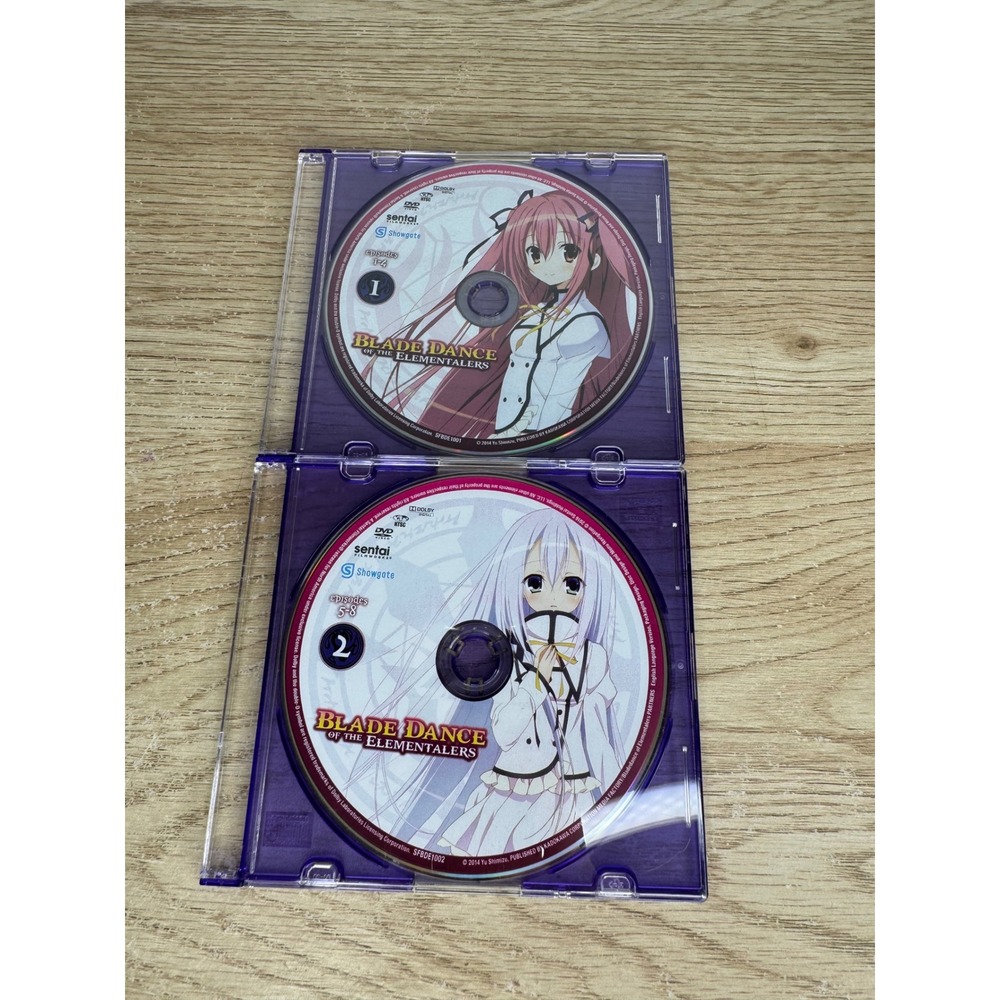 Blade Dance of the Elementalers Anime DVD Episodes 1-8 Sentai Filmworks 2-Disc